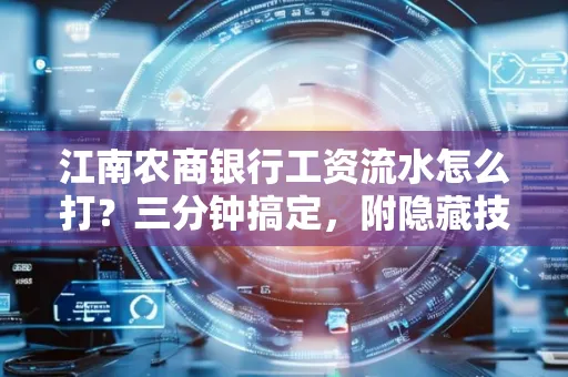 江南农商银行工资流水怎么打？三分钟搞定，附隐藏技巧