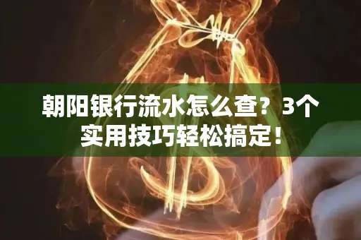 朝阳银行流水怎么查?3个实用技巧轻松搞定!