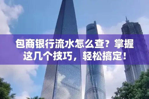 包商银行流水怎么查?掌握这几个技巧,轻松搞定!