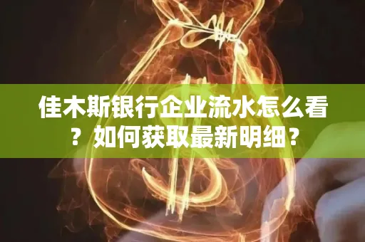 佳木斯银行企业流水怎么看?如何获取最新明细?