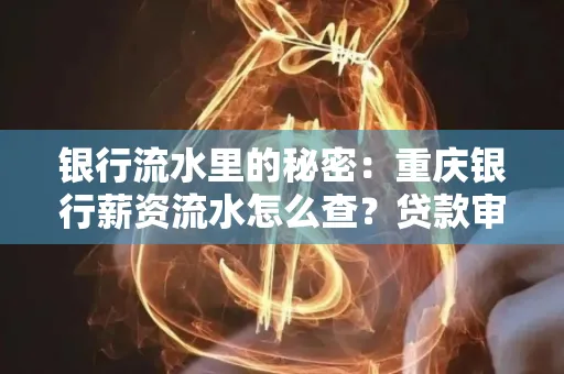 银行流水里的秘密:重庆银行薪资流水怎么查?贷款审批看这里