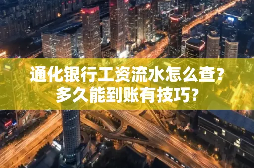 通化银行工资流水怎么查?多久能到账有技巧?