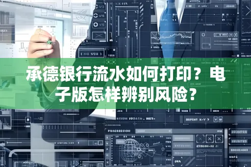 承德银行流水如何打印?电子版怎样辨别风险?