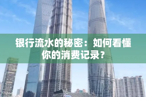 银行流水的秘密：如何看懂你的消费记录？