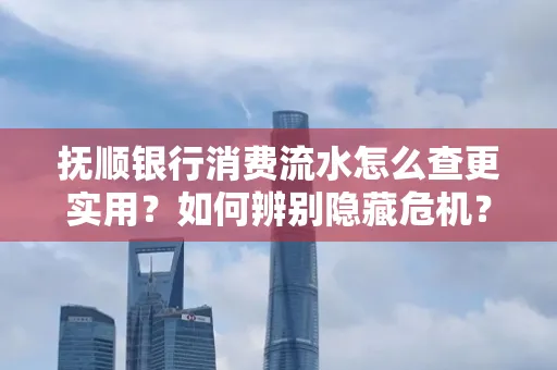 抚顺银行消费流水怎么查更实用?如何辨别隐藏危机?