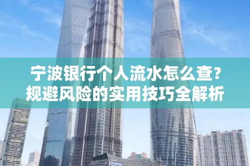 宁波银行个人流水怎么查?规避风险的实用技巧全解析