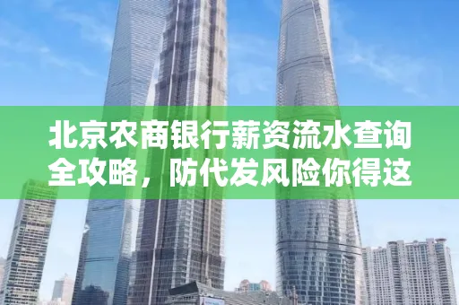 北京农商银行薪资流水查询全攻略,防代发风险你得这样做