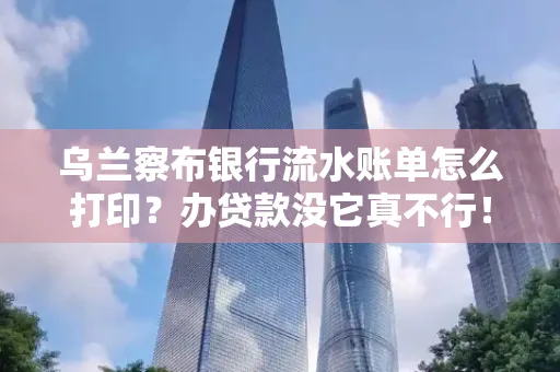 乌兰察布银行流水账单怎么打印?办贷款没它真不行!