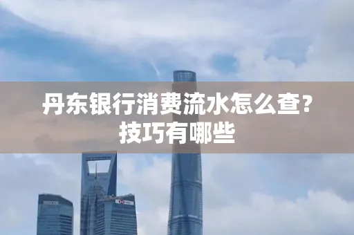 丹东银行消费流水怎么查?技巧有哪些