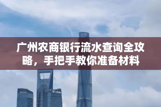广州农商银行流水查询全攻略,手把手教你准备材料