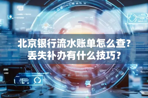 北京银行流水账单怎么查?丢失补办有什么技巧?