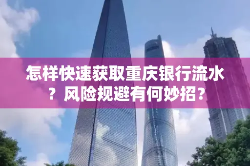 怎样快速获取重庆银行流水?风险规避有何妙招?