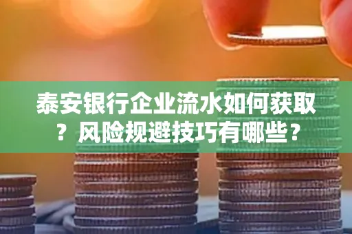 泰安银行企业流水如何获取?风险规避技巧有哪些?